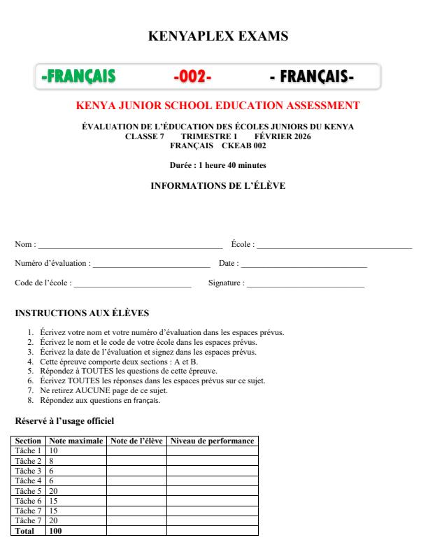 Preview page Grade-7-French-Mid-Term-1-Exam-2026_5067_0.jpg