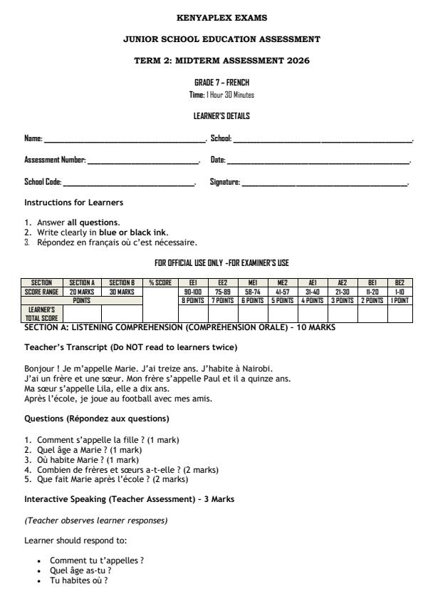 Preview page Grade-7-French-Mid-Term-2-Exam-2026_5866_0.jpg