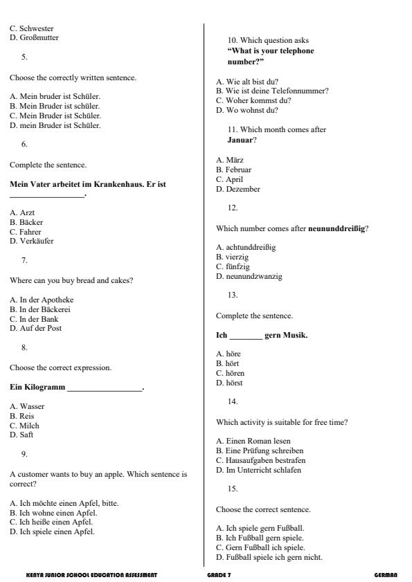 Preview page Grade-7-German-Activity-End-Term-3-Exam-2026_6778_1.jpg