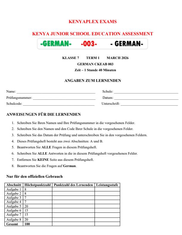 Preview page Grade-7-German-End-Term-1-Exam-2026_5366_0.jpg