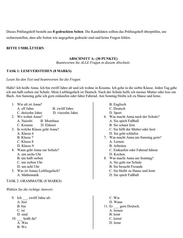 Preview page Grade-7-German-End-Term-1-Exam-2026_5366_1.jpg