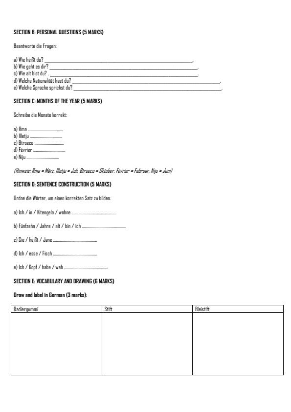 Preview page Grade-7-German-Term-2-Opener-Exam-2026_5598_1.jpg