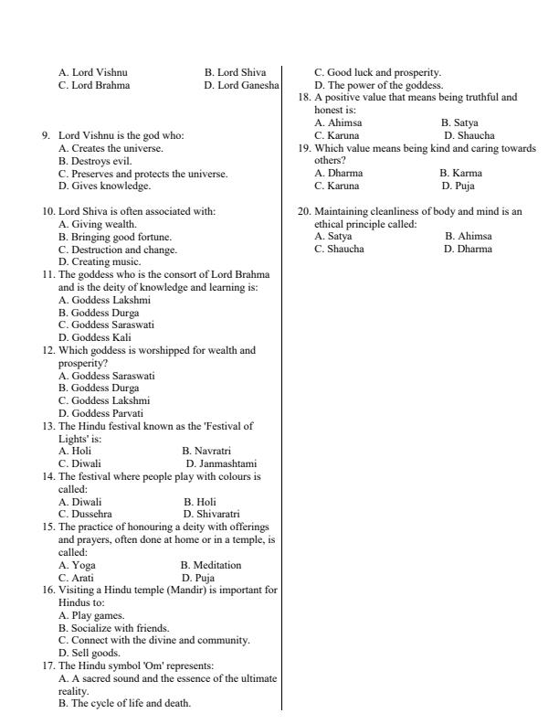 Preview page Grade-7-Hindu-Religious-Education-Activity-End-Term-3-Exam-2026_6779_1.jpg