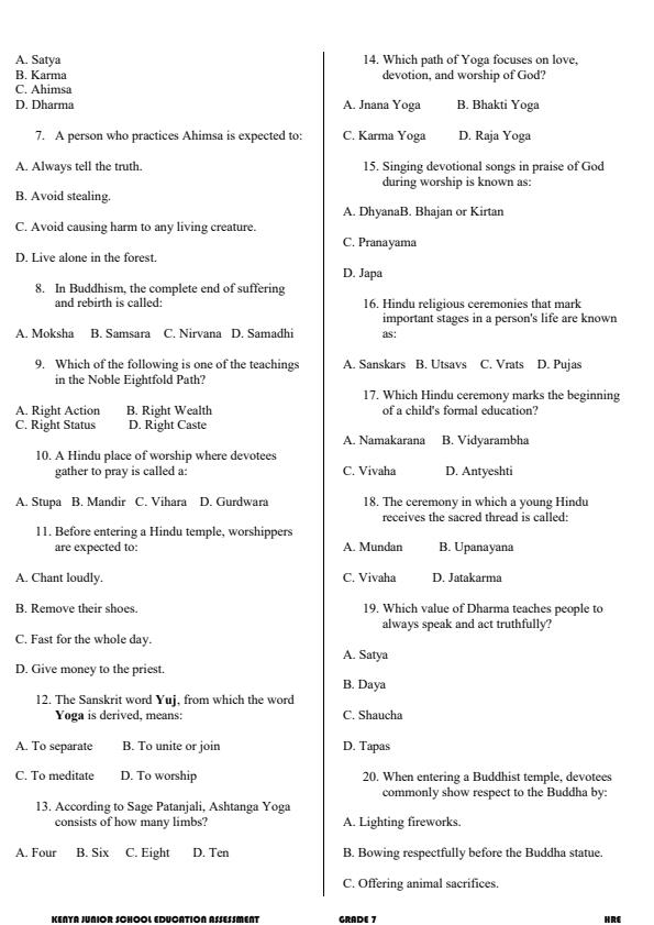 Preview page Grade-7-Hindu-Religious-Education-Activity-Term-3-Opener-Exam-2026_6506_1.jpg