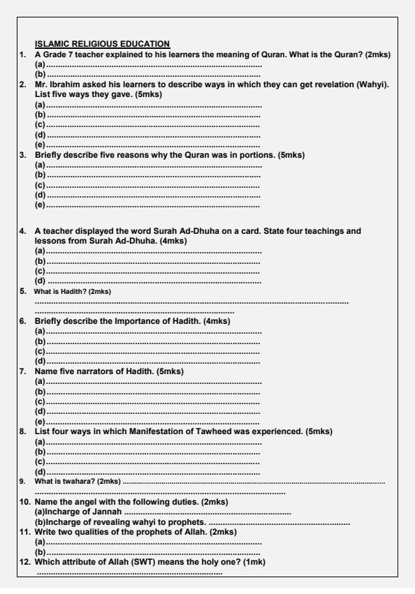 Preview page Grade-7-IRE-Mid-Term-1-Exam-2025_3616_1.jpg