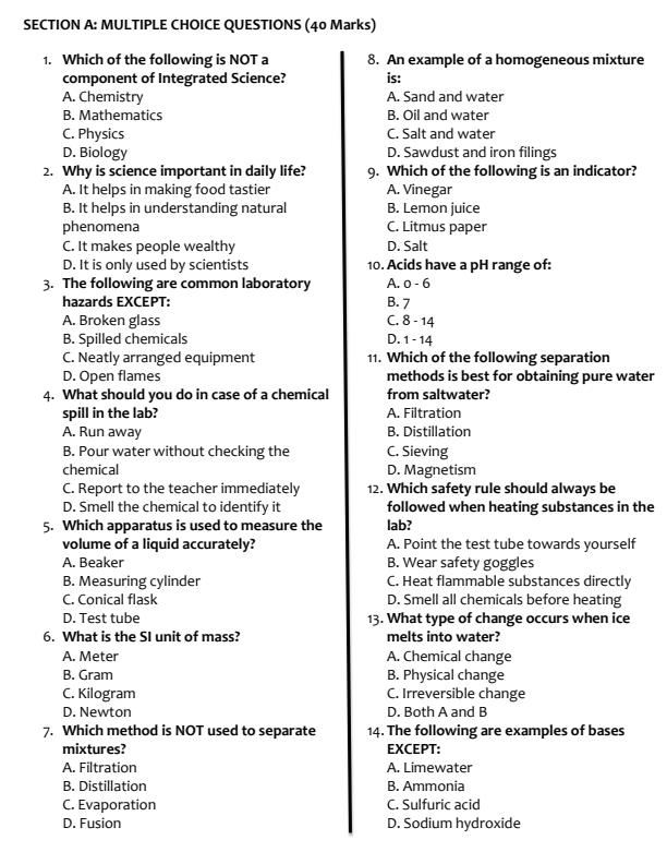 Preview page Grade-7-Integrated-Science-End-of-Term-1-Examination-2025_3826_1.jpg