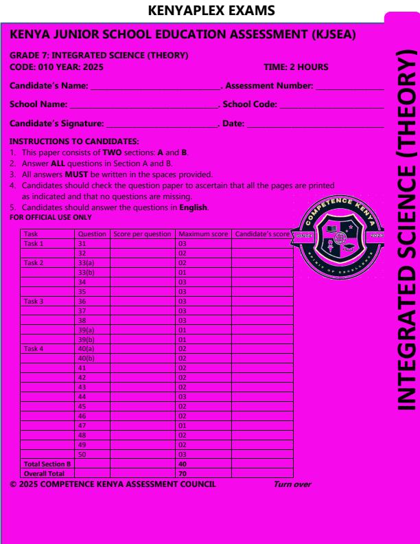 Preview page Grade-7-Integrated-Science-Paper-1-Mid-Term-3-Exam-2025_4661_0.jpg