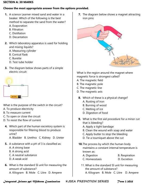 Preview page Grade-7-Integrated-Science-Paper-1-Mid-Term-3-Exam-2025_4661_1.jpg