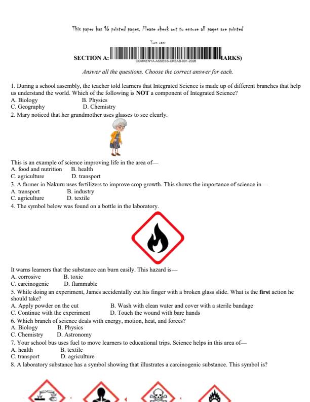 Preview page Grade-7-Integrated-Science-Paper-1-Opener-Exam-Term-1-2026_4976_1.jpg