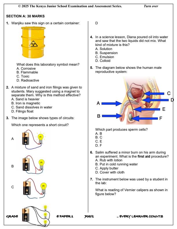 Preview page Grade-7-Integrated-Science-Paper-1-Term-3-Opener-Exam-2025_4535_1.jpg