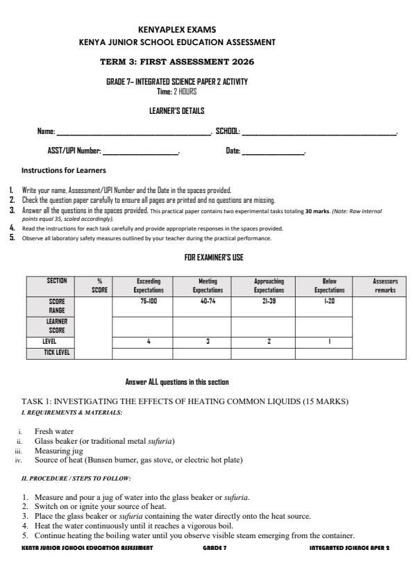 Preview page Grade-7-Integrated-Science-Paper-2-Activity-Term-3-Opener-Exam-2026_6508_0.jpg