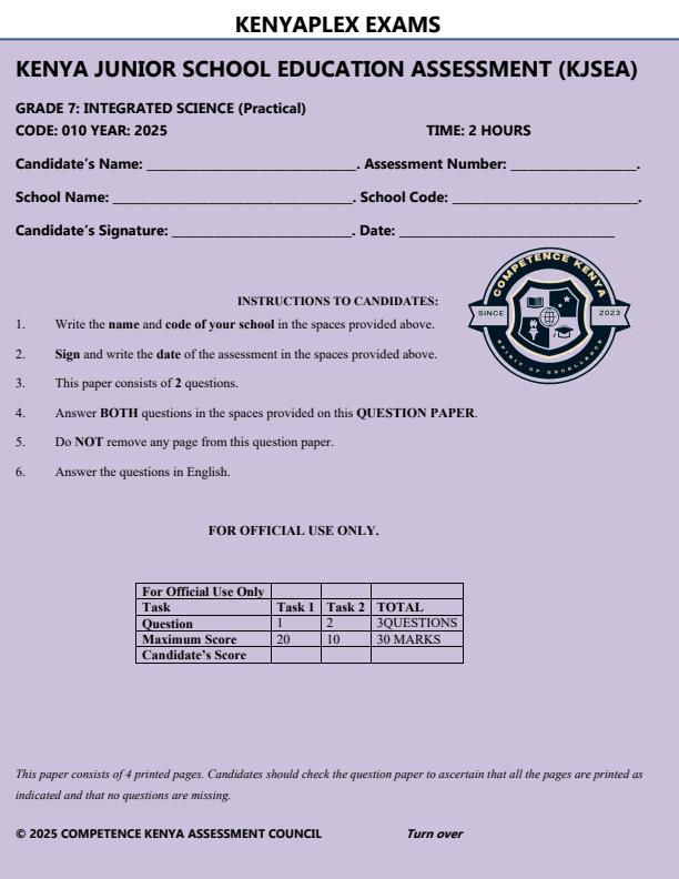 Preview page Grade-7-Integrated-Science-Paper-2-Mid-Term-3-Exam-2025_4662_0.jpg