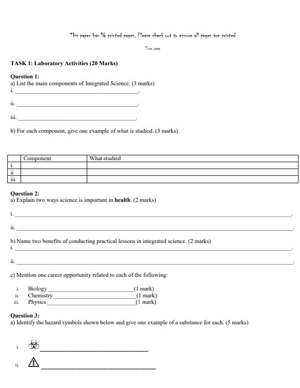 Preview page Grade-7-Integrated-Science-Paper-2-Mid-Term-Exam-2026_5071_1.jpg
