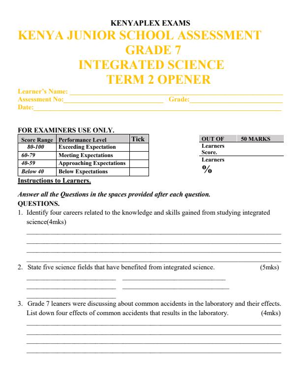 Preview page Grade-7-Integrated-Science-Term-2-Opener-Exam-2024_2403_0.jpg