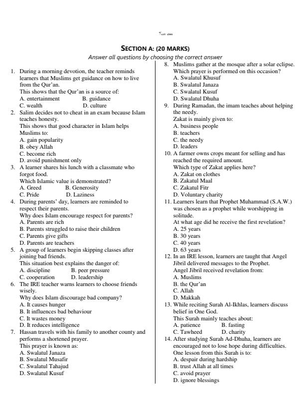 Preview page Grade-7-Islamic-Religious-Education-End-Term-1-2026_5370_1.jpg
