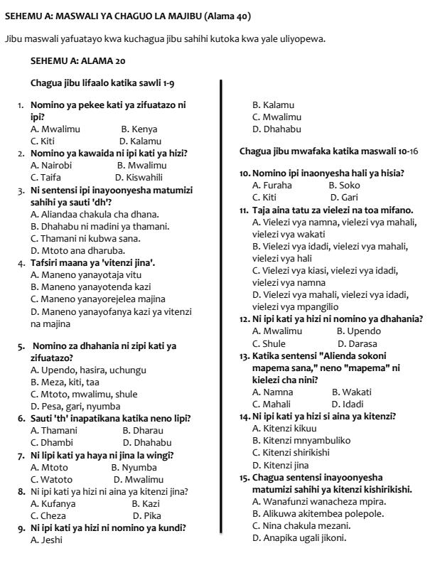 Preview page Grade-7-Kiswahili-End-of-Term-1-Examination-2025_3827_1.jpg