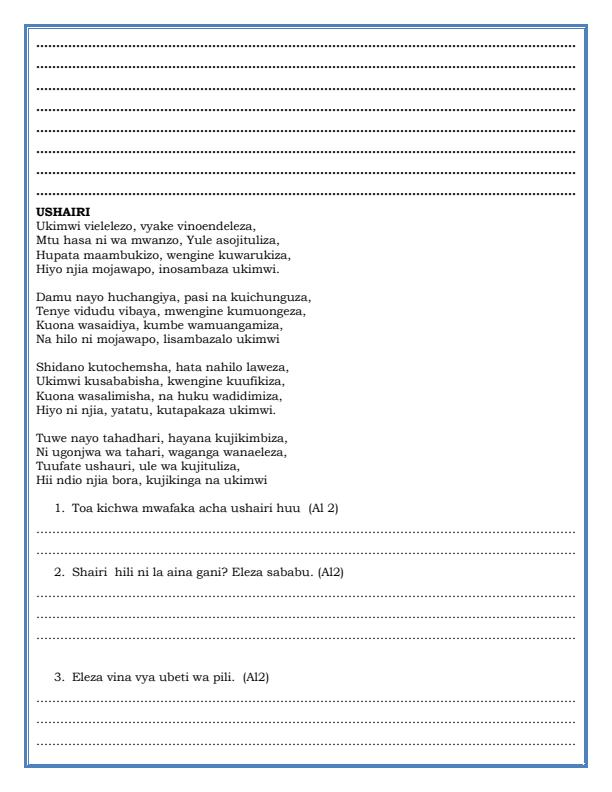 Preview page Grade-7-Kiswahili-Mid-Term-1-Exam-2024-Set-1_2093_2.jpg
