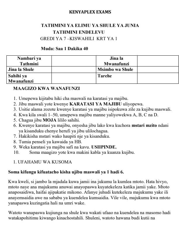 Preview page Grade-7-Kiswahili-Paper-1-End-Term-3-Set-2-Exam-2026_7198_0.jpg