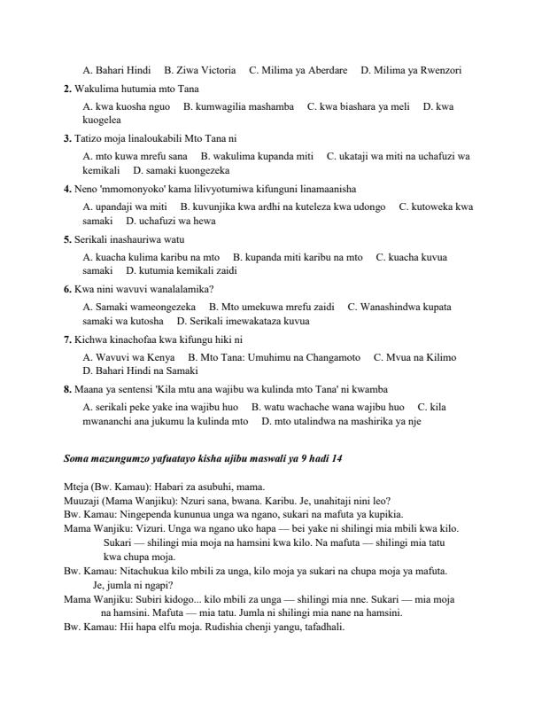 Preview page Grade-7-Kiswahili-Paper-1-July-Assessment-Examination-2026_6328_1.jpg