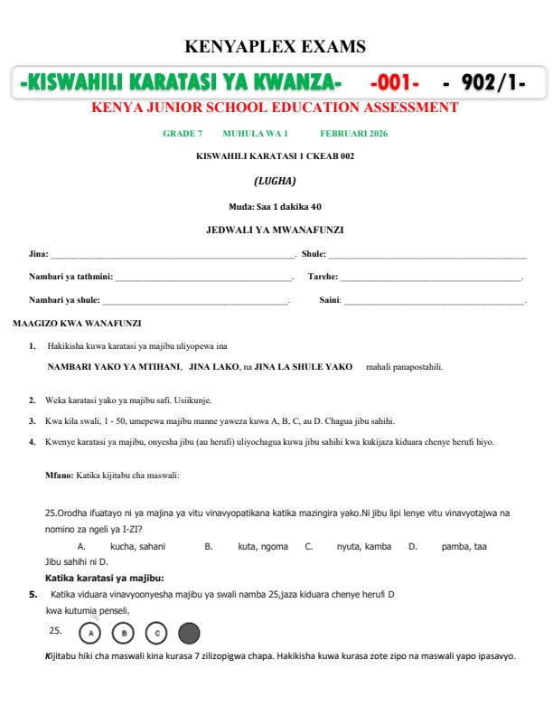 Preview page Grade-7-Kiswahili-Paper-1-Mid-Term-1-Exam-2026_5073_0.jpg