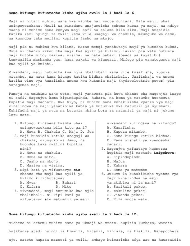 Preview page Grade-7-Kiswahili-Paper-1-Mid-Term-2-Exam-2025_4157_2.jpg