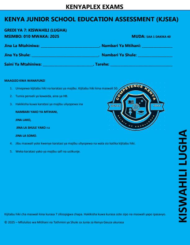 Preview page Grade-7-Kiswahili-Paper-1-Mid-Term-3-Exam-2025_4664_0.jpg