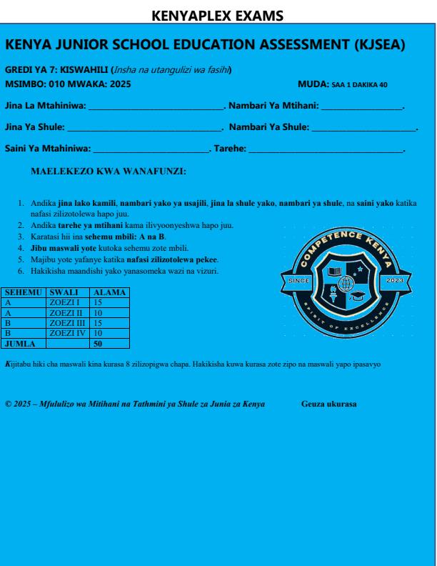 Preview page Grade-7-Kiswahili-Paper-2-Mid-Term-3-Exam-2025_4665_0.jpg