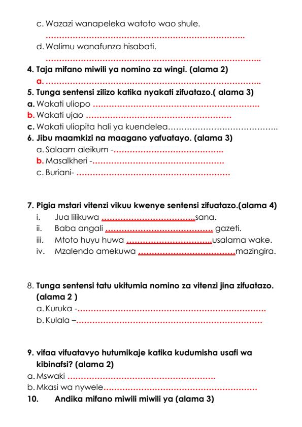 Preview page Grade-7-Kiswahili-Term-1-Opener-Exam-2024-Set-2_1967_1.jpg
