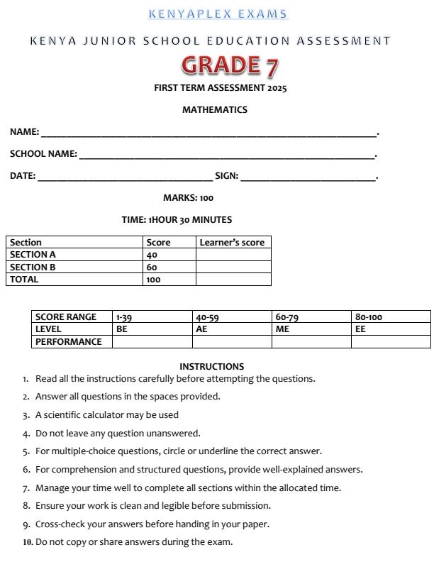 Preview page Grade-7-Mathematics-End-of-Term-1-Examination-2025_3828_0.jpg