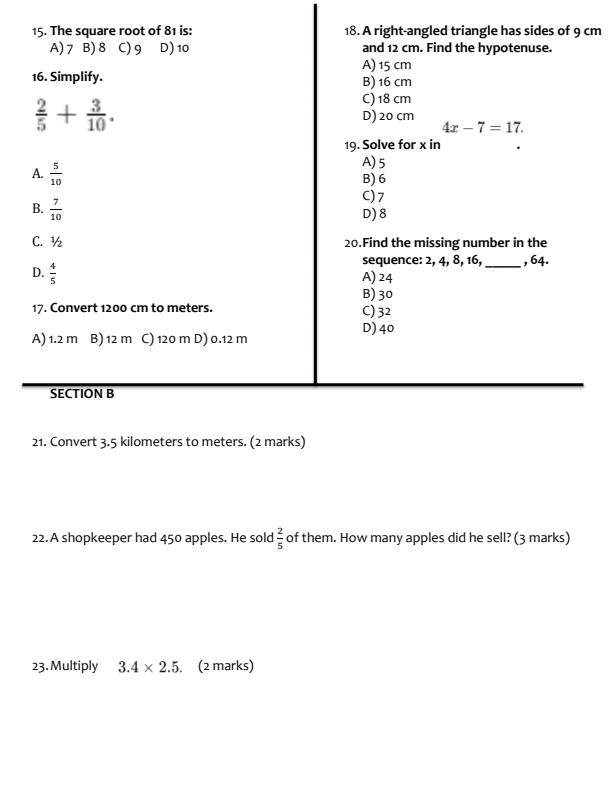 Preview page Grade-7-Mathematics-End-of-Term-1-Examination-2025_3828_2.jpg