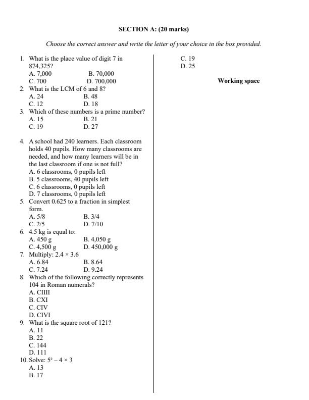 Preview page Grade-7-Mathematics-End-of-Term-2-Exam-2025_4397_1.jpg