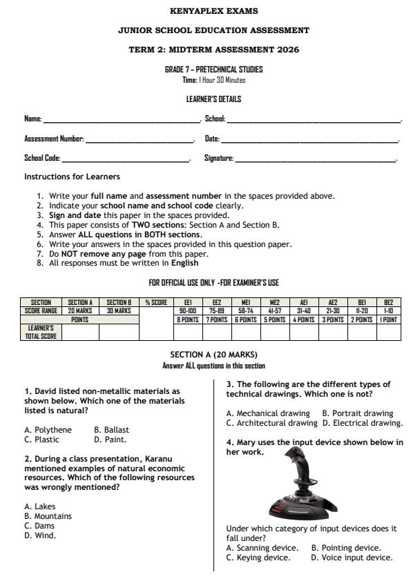 Preview page Grade-7-Pre--Technical-Studies-Mid-Term-2-Exam-2026_5876_0.jpg