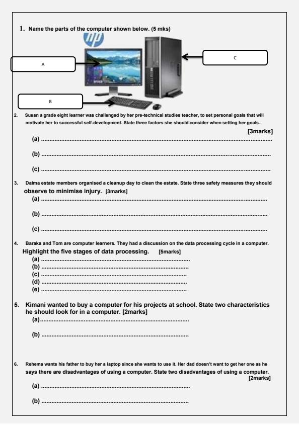 Preview page Grade-7-Pre-Technical-Studies-Mid-Term-1-Exam-2025_3614_1.jpg
