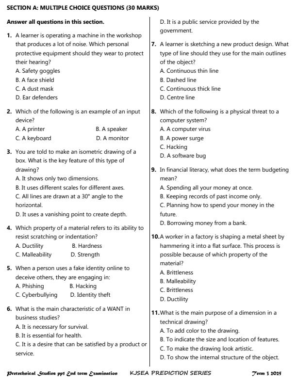 Preview page Grade-7-Pre-Technical-Studies-Paper-1-End-of-Term-3-Exam-2025_4812_1.jpg