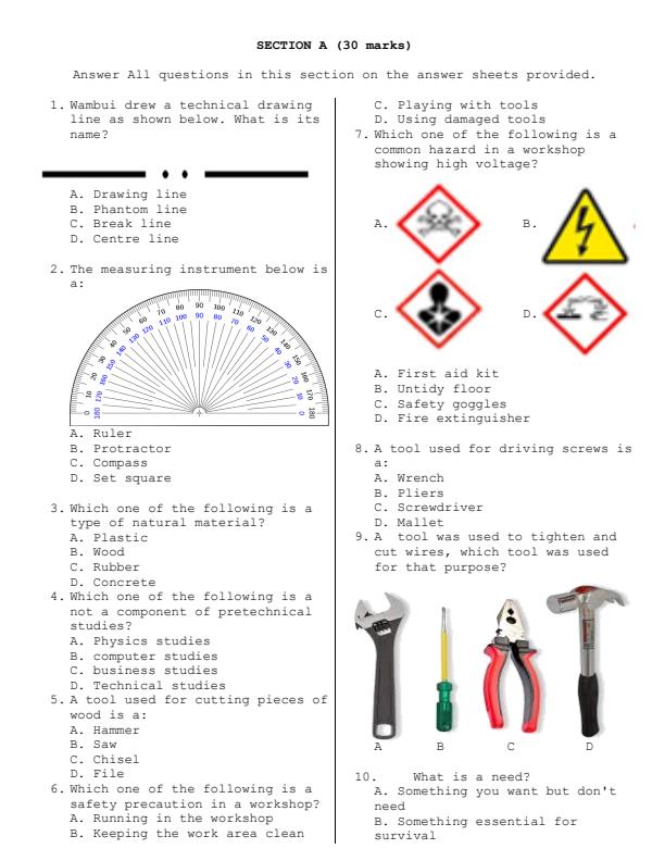 Preview page Grade-7-Pre-Technical-Studies-Paper-1-Mid-Term-2-Exam-2025_4160_2.jpg