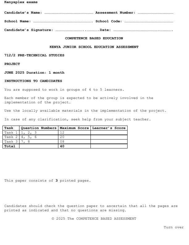 Preview page Grade-7-Pre-Technical-Studies-Paper-2-Mid-Term-2-Exam-2025_4161_0.jpg