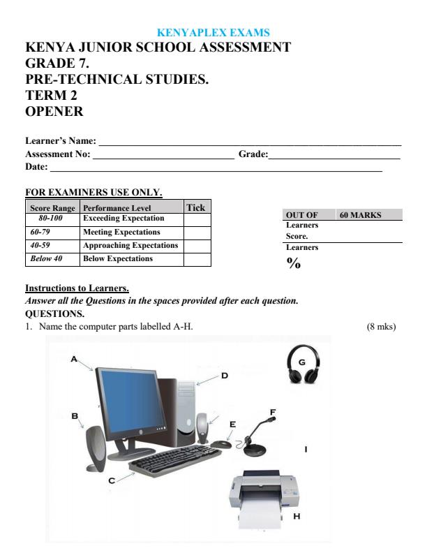 Preview page Grade-7-Pre-Technical-Studies-Term-2-Opener-Exam-2024_2406_0.jpg