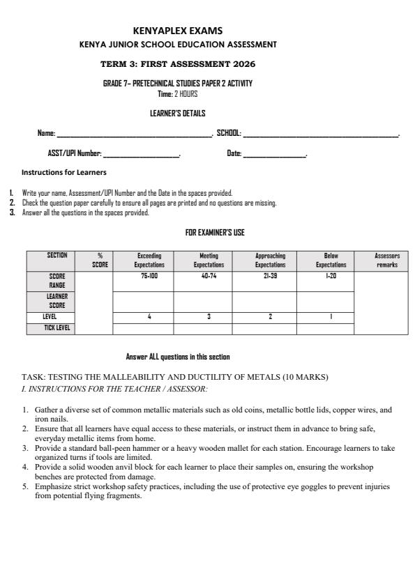 Preview page Grade-7-Pretechnical-Studies-Paper-2-Activity-Term-3-Opener-Exam-2026_6603_0.jpg