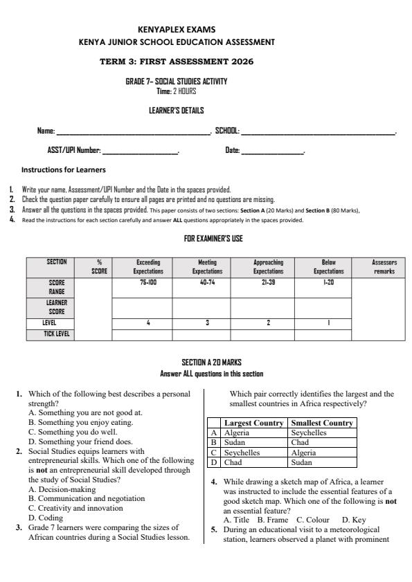 Preview page Grade-7-Social-Studies-Activity-Term-3-Opener-Exam-2026_6513_0.jpg