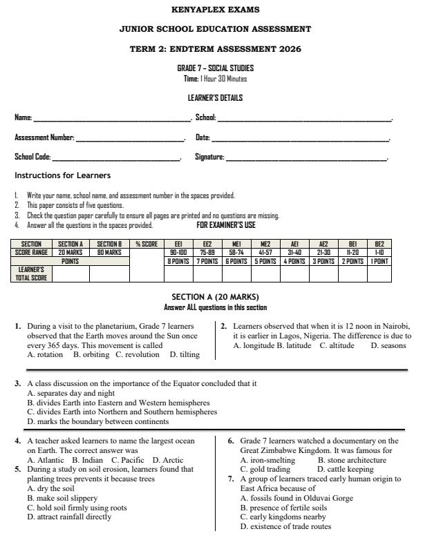 Preview page Grade-7-Social-Studies-End-Term-2-Exam-2026_6095_0.jpg