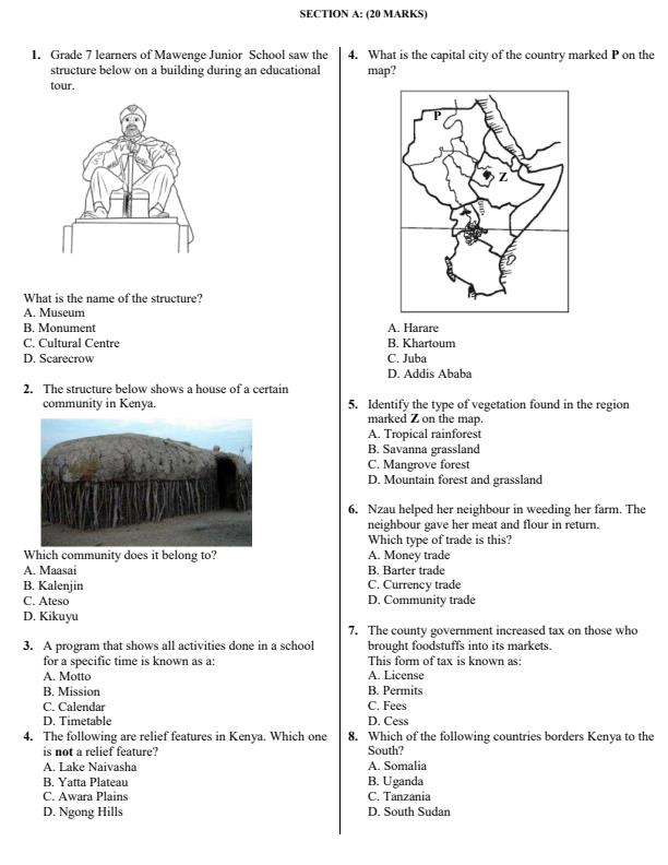 Preview page Grade-7-Social-Studies-Term-1-Opener-Exam-2026_4983_1.jpg