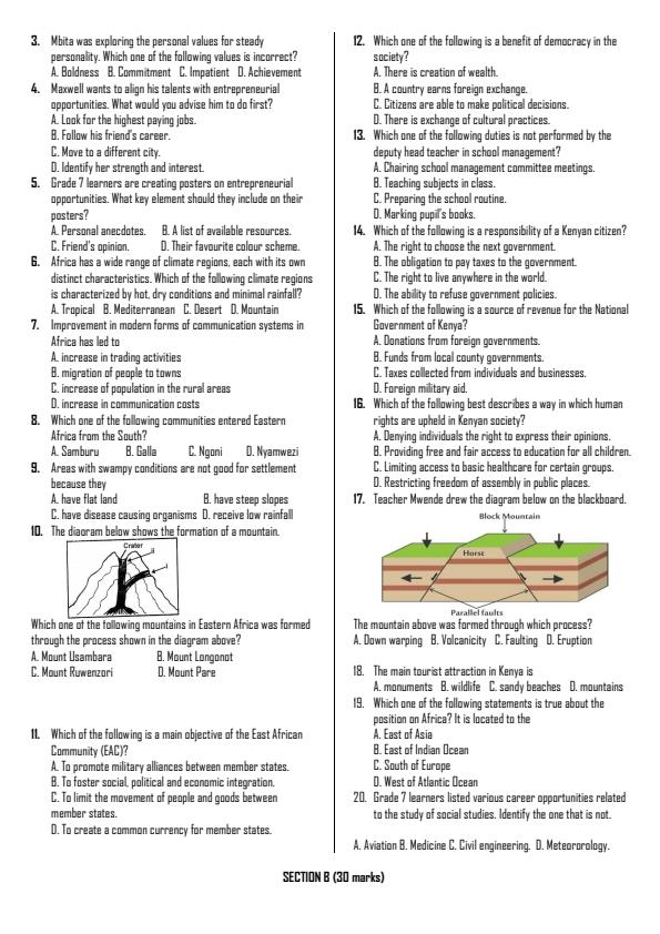 Preview page Grade-7-Social-Studies-Term-2-Opener-Exam-2026_5607_1.jpg