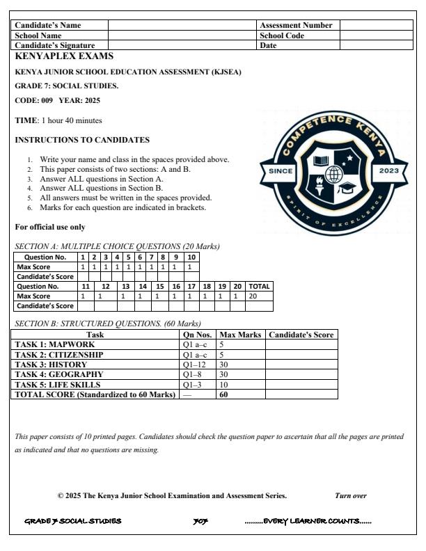 Preview page Grade-7-Social-Studies-Term-3-Opener-Exam-2025_4543_0.jpg