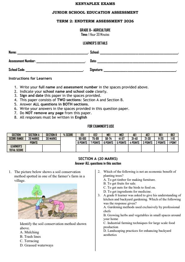 Preview page Grade-8-Agriculture-End-Term-2-Exam-2026_6096_0.jpg