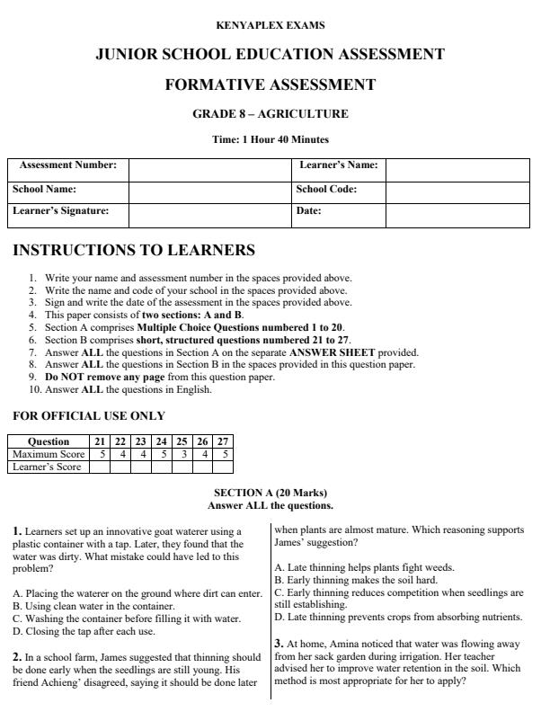 Preview page Grade-8-Agriculture-End-Term-3-Set-2-Exam-2026_7182_0.jpg