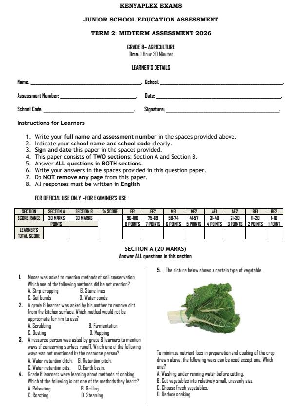 Preview page Grade-8-Agriculture-Mid-Term-2-Exam-2026_5878_0.jpg