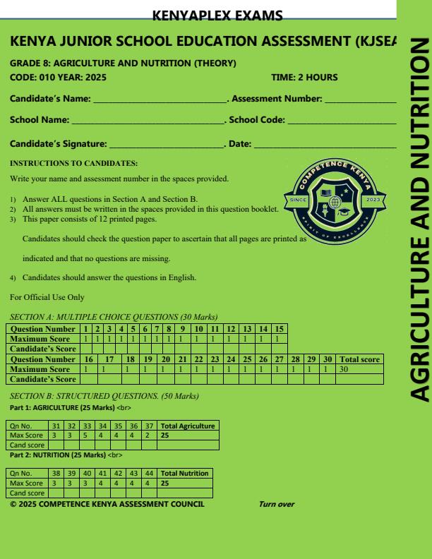 Preview page Grade-8-Agriculture-and-Nutrition-Mid-Term-3-Exam-2025_4670_0.jpg