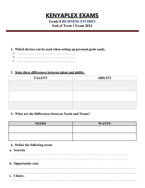 Preview page Grade-8-Business-Studies-End-of-Term-1-Exam-2024_1985_0.jpg