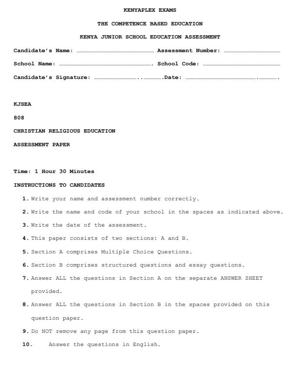 Preview page Grade-8-CRE-End-Term-3-Exam-2026_6789_0.jpg