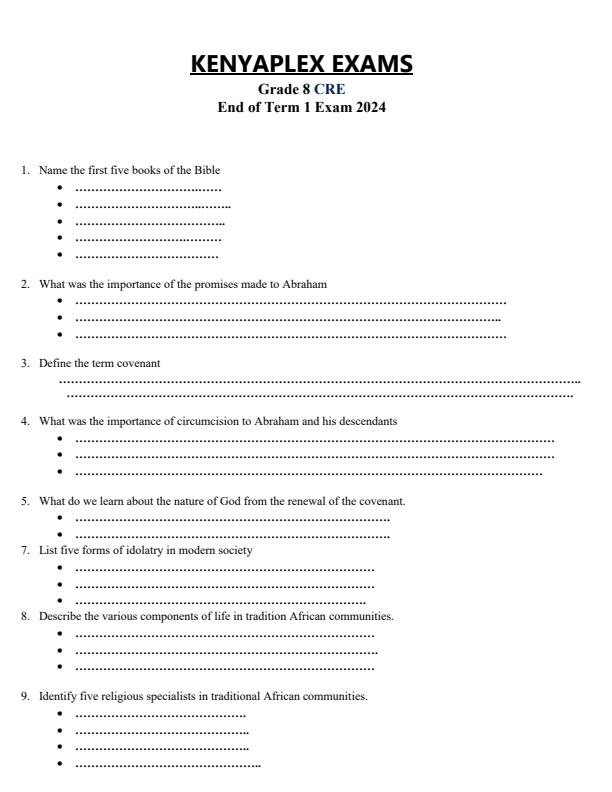 Preview page Grade-8-CRE-End-of-Term-1-Exam-2024_1984_0.jpg